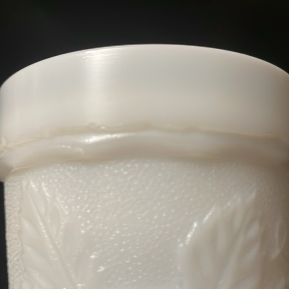 Footed Milk Glass Grapevine Goblets - Picture 9 of 12